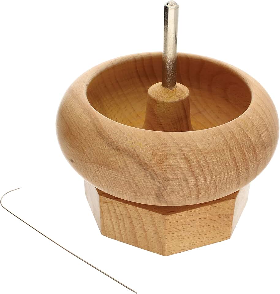 Mini Wooden Bead Spinning Wheel for Stringing Jewelry and Crafts