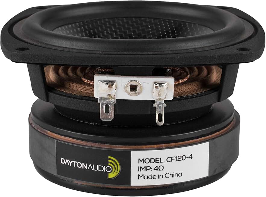 4.5-inch Woven Carbon Fiber Midwoofer, 4 Ohms