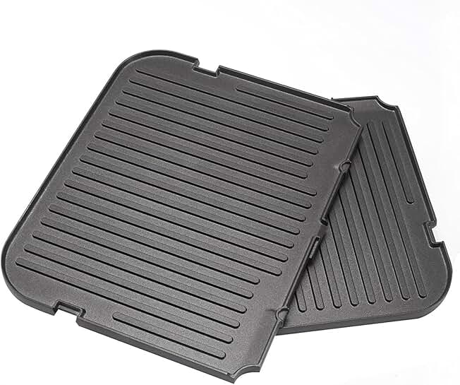 Reversible Grill and Griddle Plate for Kitchen Appliance