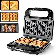 3-in-1 Sandwich, Waffle, and Panini Maker
