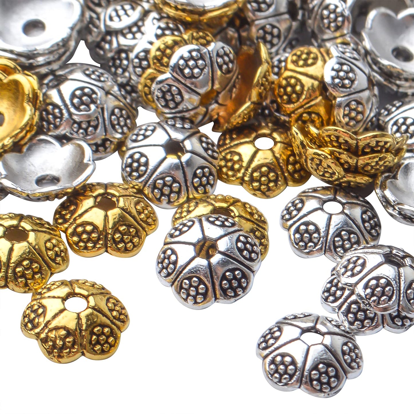 200pcs Flower Bead Caps for Jewelry Making and Crafts