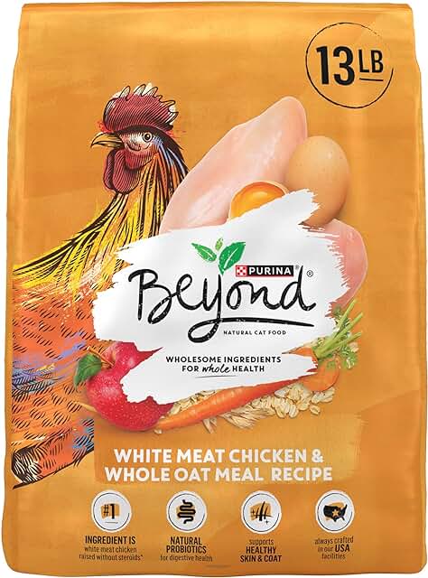 Natural Dry Cat Food with Chicken and Oats, 13 lb