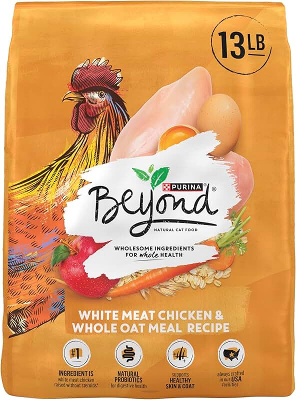 Natural Dry Cat Food with Chicken and Oats, 13 lb