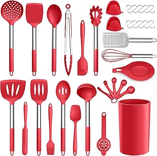 35-Piece Silicone Kitchen Utensil Set with Holder