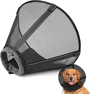 Soft Mesh Dog Cone for Post-Surgery Recovery
