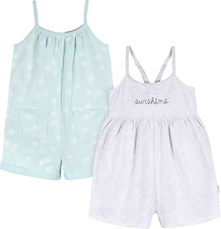 Baby Girls' Sleeveless Toddler Romper Pack