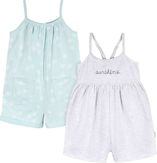 Baby Girls' Sleeveless Toddler Romper Pack