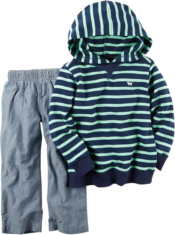 Girls' 2-Piece Playwear Set, Stripe, 5T