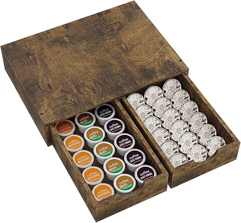 Wooden Coffee Pod Organizer with 30 Slots
