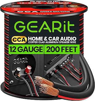 12-Gauge Speaker Wire Cable, 200 Feet