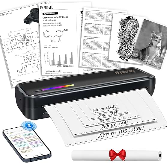 Wireless Portable Thermal Printer for Home and Office