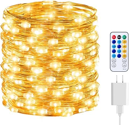 66 Feet 200 LED Fairy String Lights with Remote