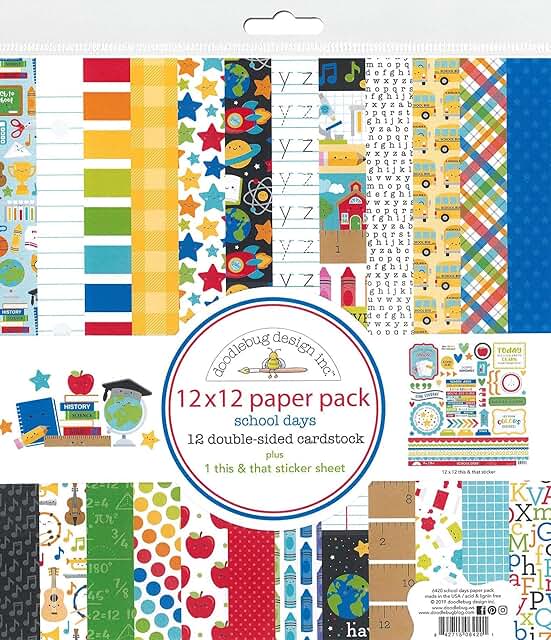 School Days 12x12 Paper Pack
