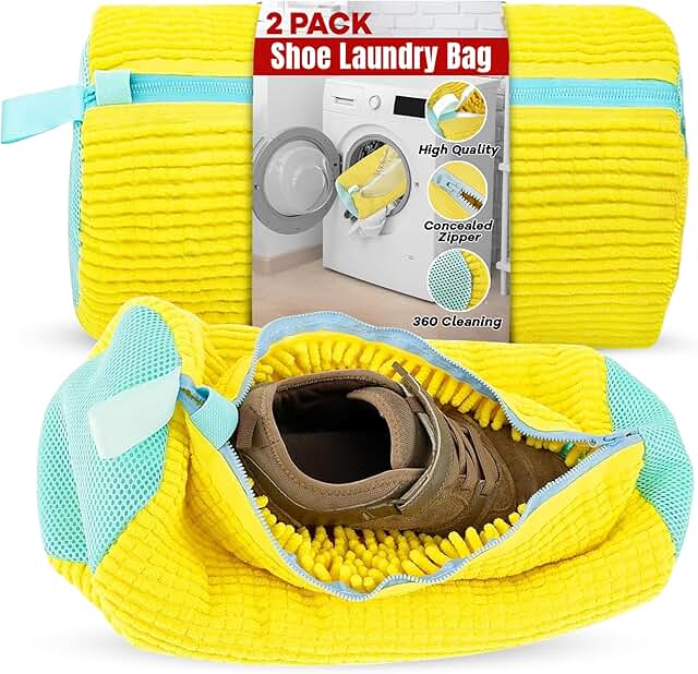 Reusable Shoe Washing Bags for Sneakers and Boots, 2-Pack