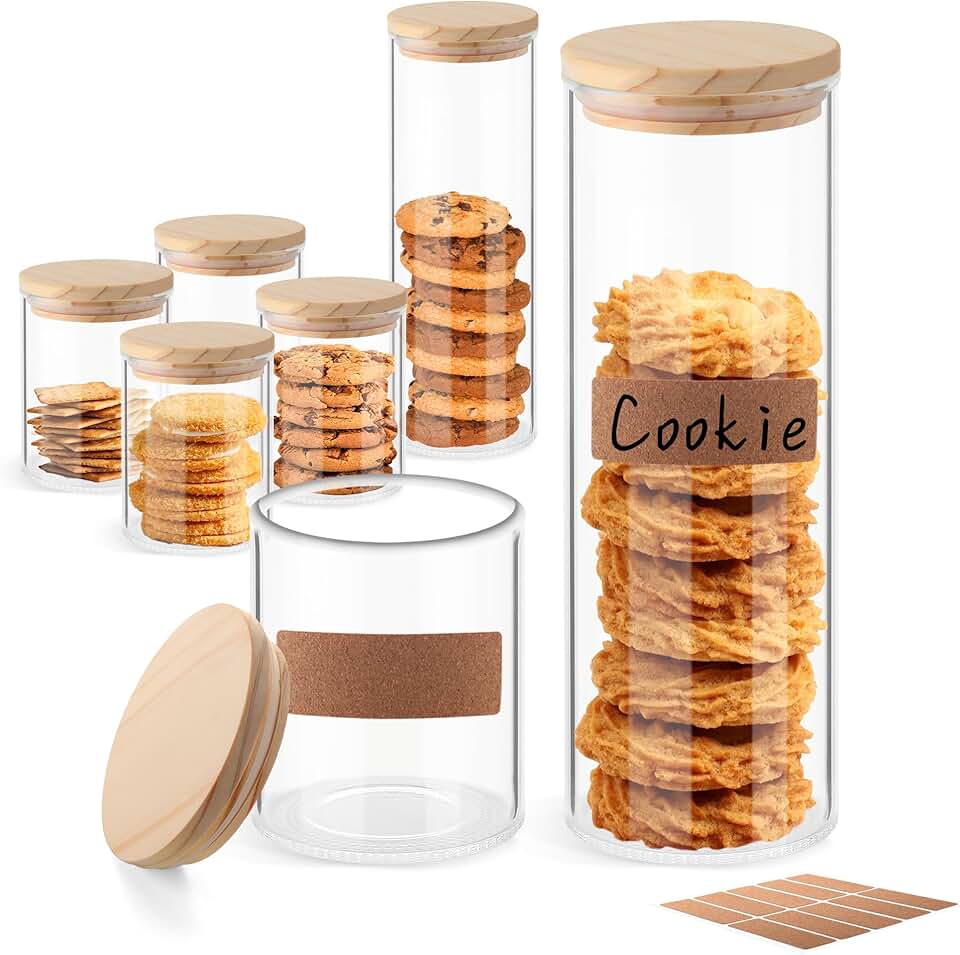 Thick Glass Food Container Set with Lids, 4 Pieces
