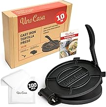10-Inch Cast Iron Tortilla Press for Flatbreads