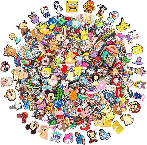 Set of 40 Unique Cartoon Silicone Beads for Crafts