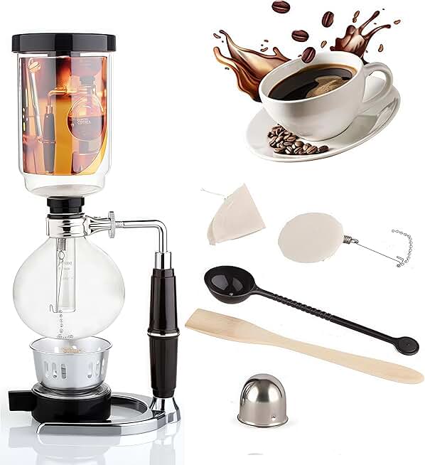 5-Cup Borasilicate Glass Siphon Coffee Maker