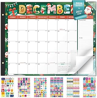 Large 2026-2027 Monthly Family Desk Calendar