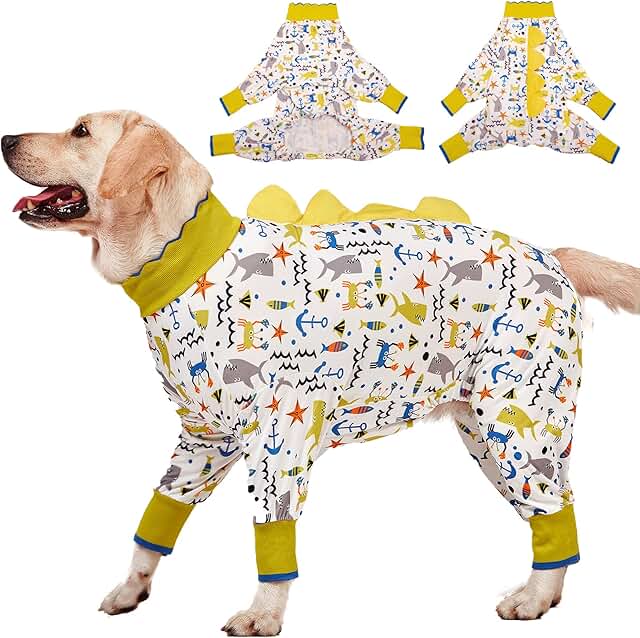 Big Dog Pajamas with Sea Life Print