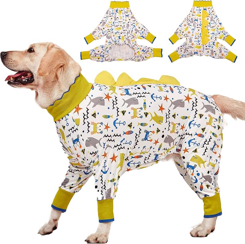 Big Dog Pajamas with Sea Life Print