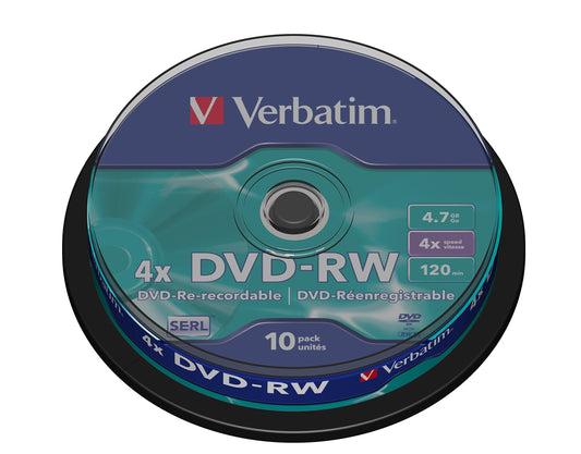 DVD-RW 4.7GB 4X Spindle of 10
