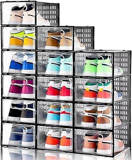 15 Clear Stackable Shoe Storage Boxes