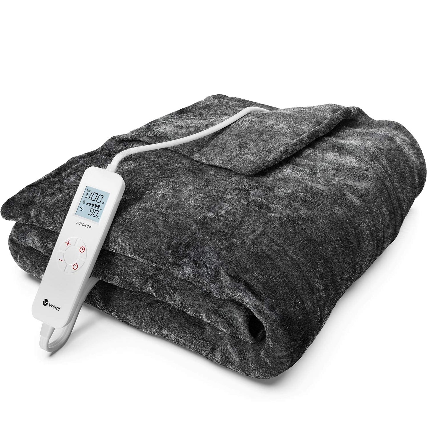 Electric Blanket  50 x 60 inches Throw Heated Blanket with 6 Heat and 8 Time Settings  Fleece Heating Pad with 10 feet Cord, LCD Display Controller, Auto Shut Off, Washable Cover