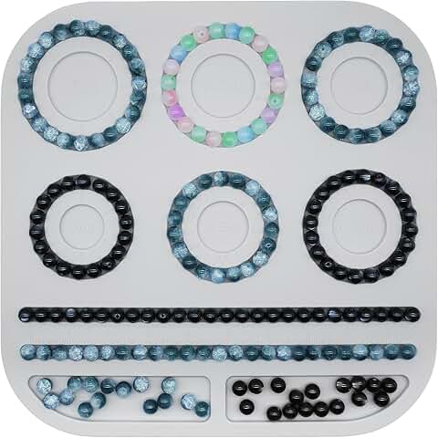 Foldable Silicone Bead Board for Jewelry Making, 6.75-8"