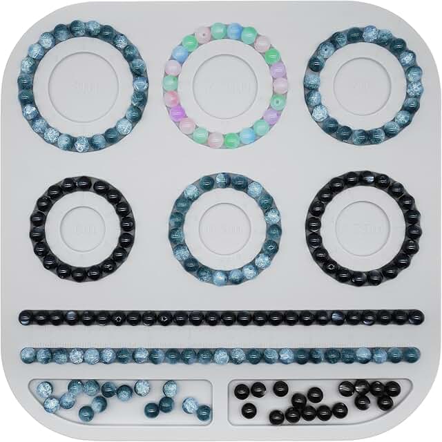 Foldable Silicone Bead Board for Jewelry Making, 6.75-8"