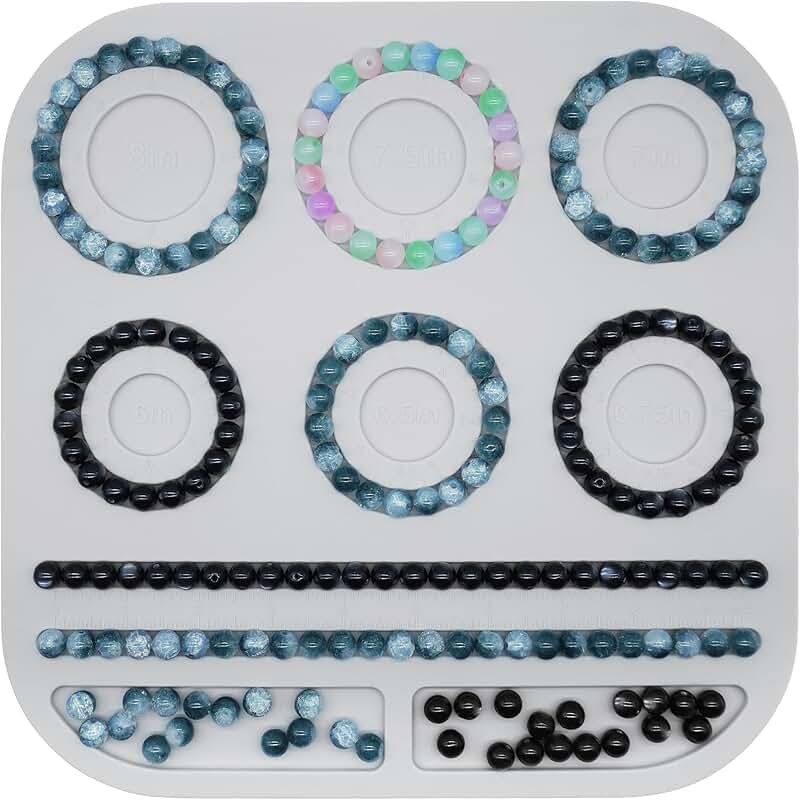 Foldable Silicone Bead Board for Jewelry Making, 6.75-8"