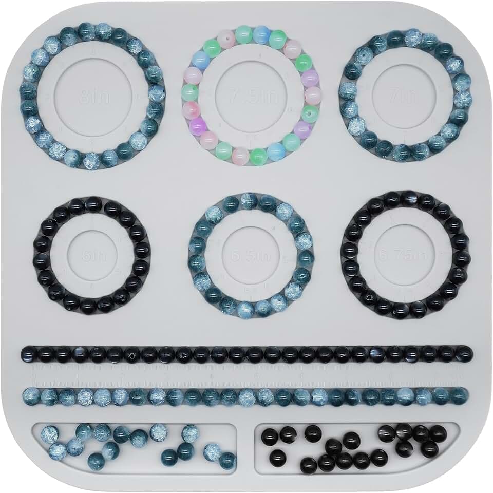Foldable Silicone Bead Board for Jewelry Making, 6.75-8"