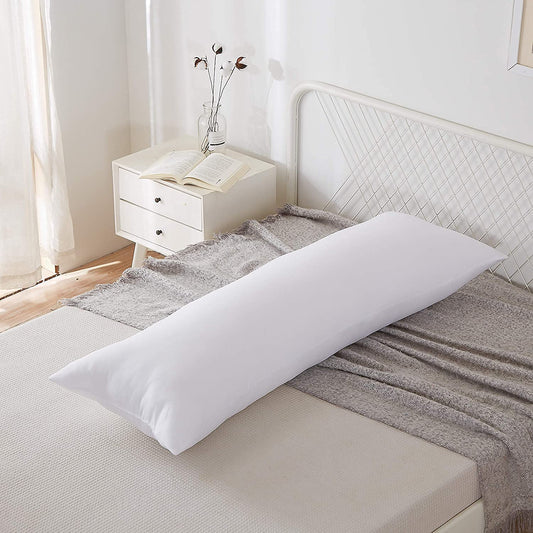 Fluffy Bed Sleeping Side Sleeper Body Pillow Insert, Full 20 x 54(Pack of 1), White