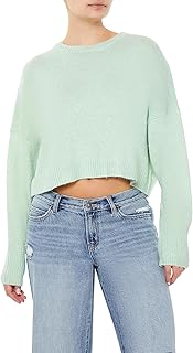 Women's Cropped Drop-Sleeve Sweater