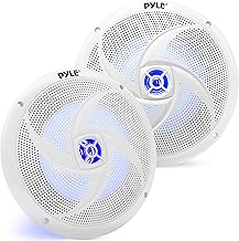 8-Inch Marine Speakers with Blue LED Light