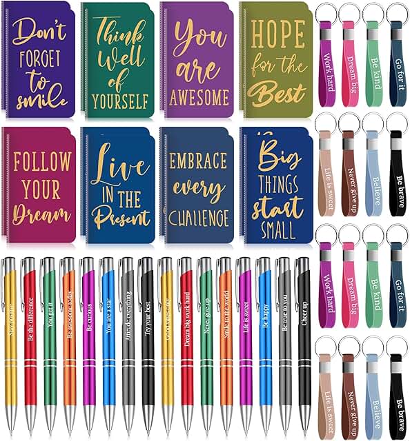 48 Inspirational Notepads, Pens, Keychains, and Journals