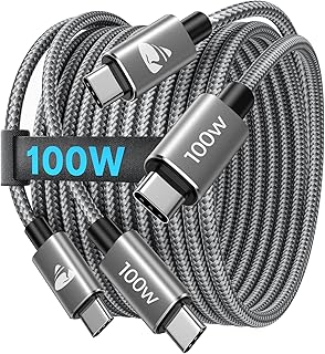 2-Pack 6.6FT USB C to USB C Fast Charging Cables