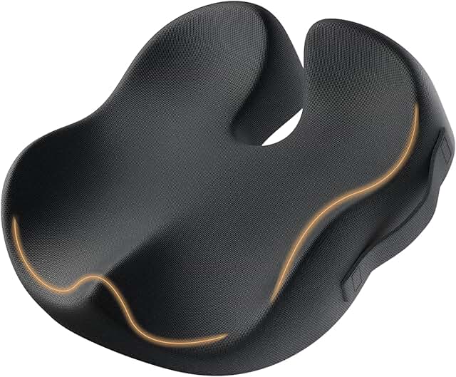 Comfortable Memory Foam Seat Cushion for Sciatica and Coccyx