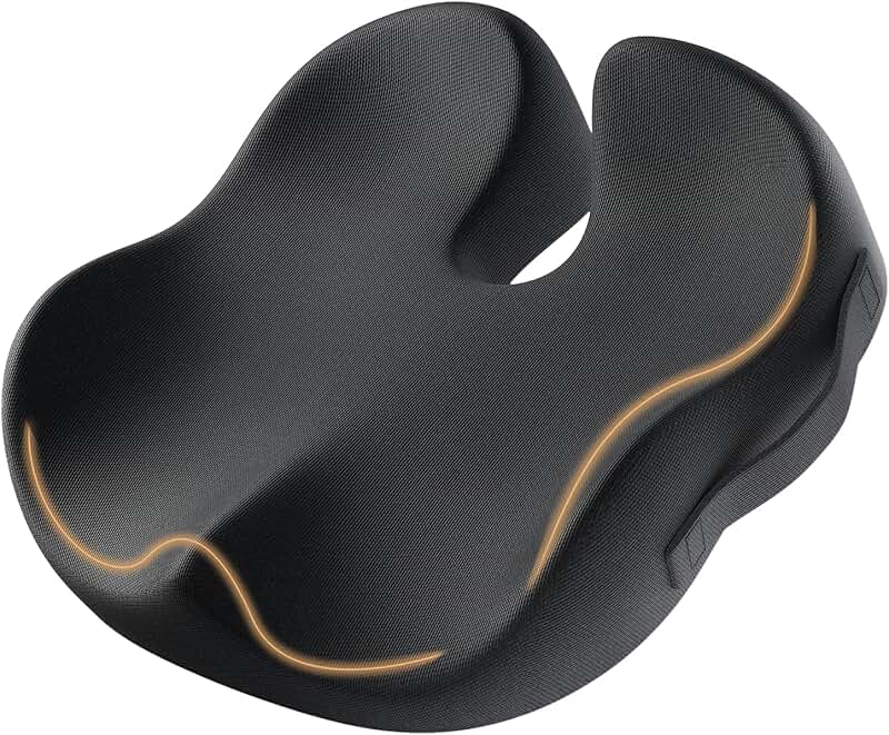 Comfortable Memory Foam Seat Cushion for Sciatica and Coccyx