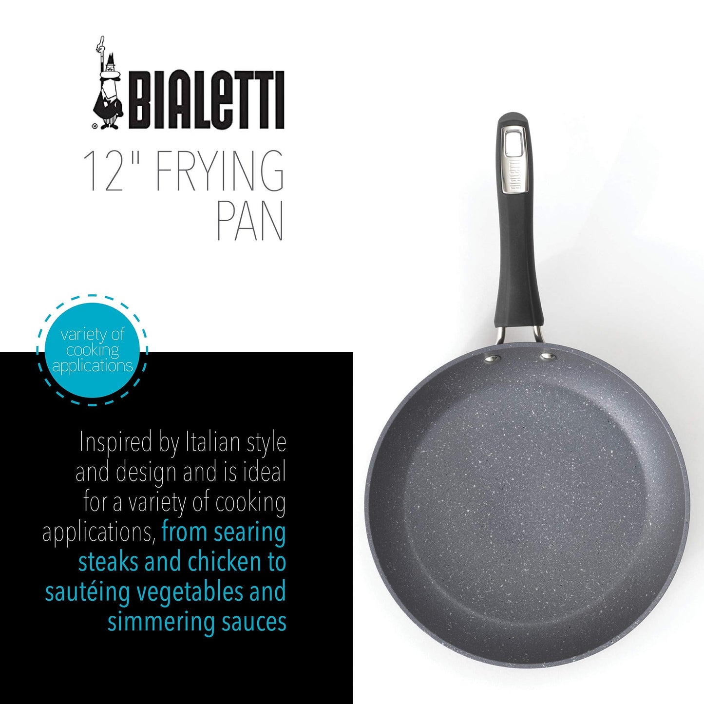 Impact Cookware, 12 in. Saute Pan, Gray