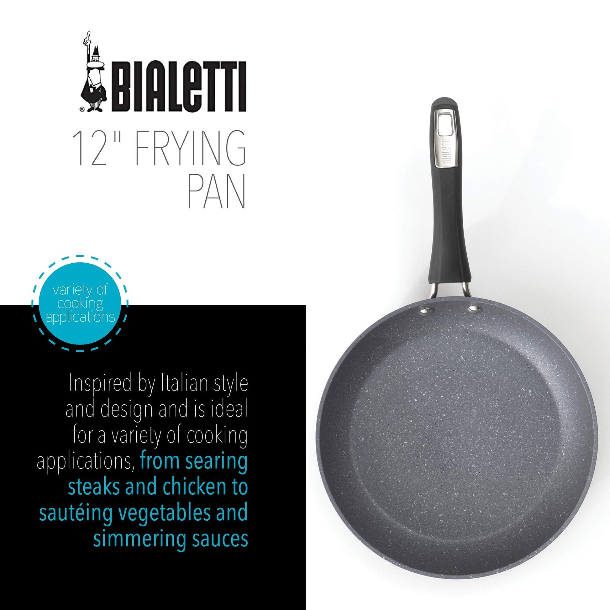 Impact Cookware, 12 in. Saute Pan, Gray