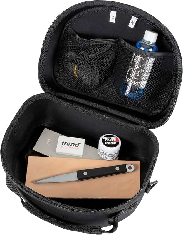 Complete 6-Inch Sharpening Set with Stone, Files, Strop, and Accessories