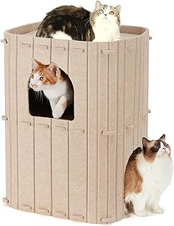 Large 2-Storey Cat House and Tunnel for Indoor Cats