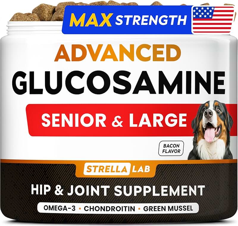 Senior Glucosamine Joint Supplement for Dogs with Mussel and Collagen