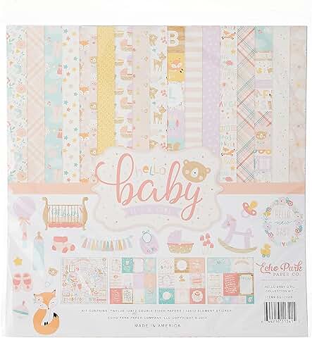 Hello Baby Girl 12x12 Scrapbook Kit