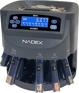 Coin Counter, Sorter, and Wrapper for 300 Coins per Minute