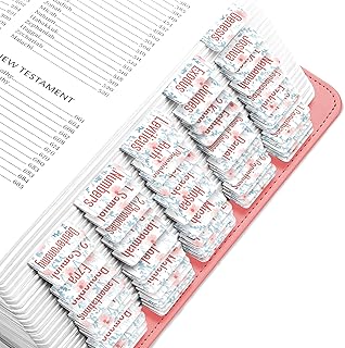 Rosy Pink Flower Bible Tabs for Old and New Testament