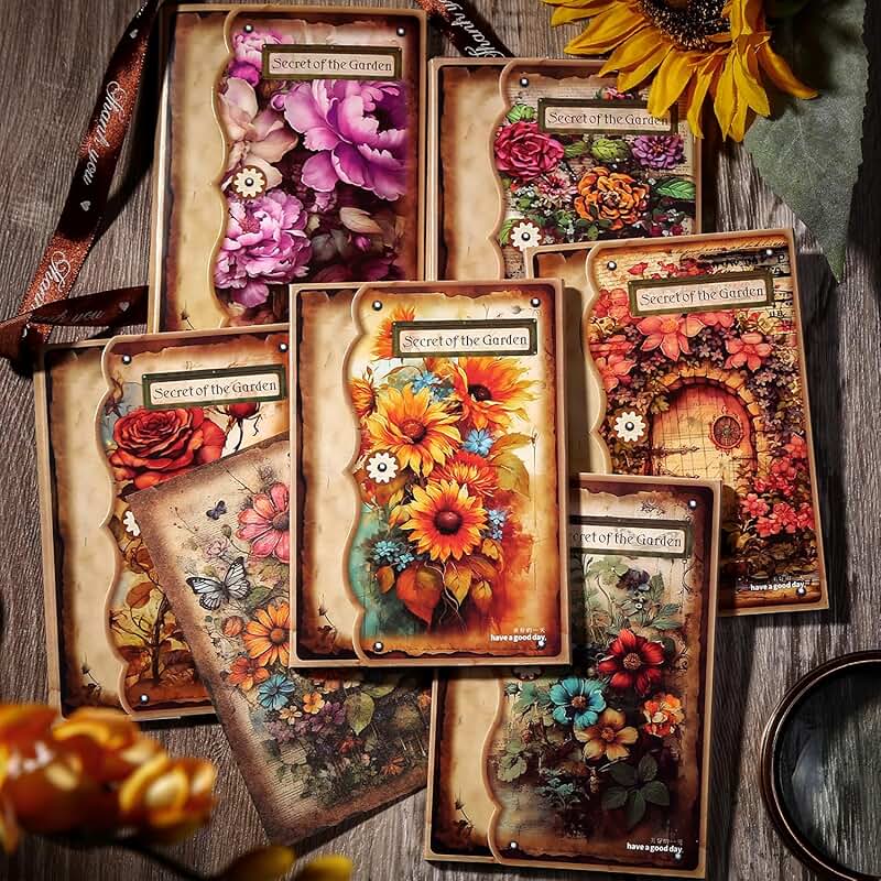180 Pieces of Vintage Garden Scrapbook Paper