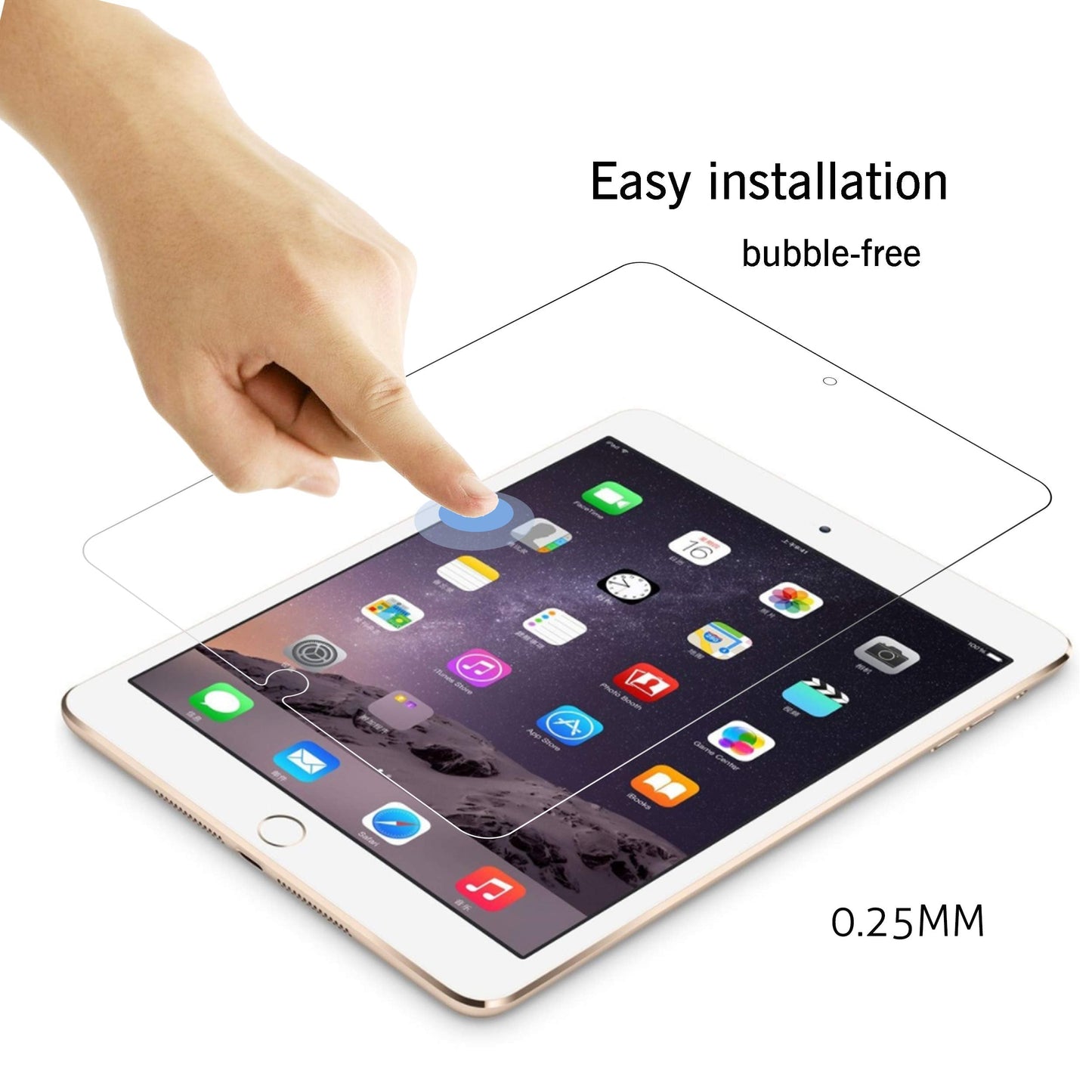 2Pack Screen Protector for iPad Pro 10.5 2017 iPad Air 3 2019 10.5 Inch Tempered Glass 9H Hardness Apple Pencil Compatible Ultra Clear Anti Scratch Case Friendly