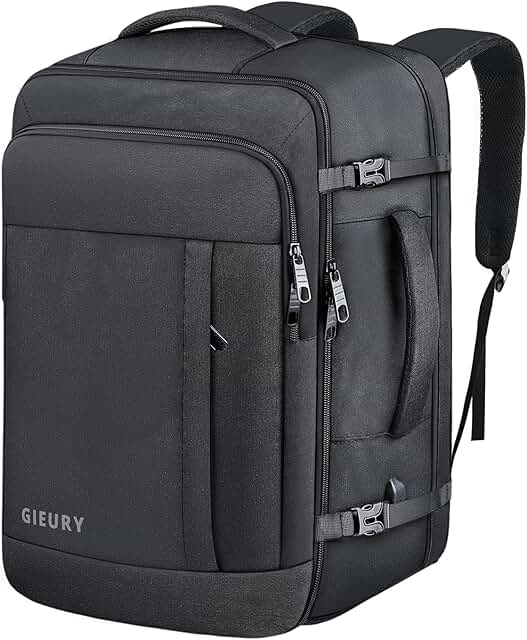 Large 50L Carry-On Travel Backpack for Men and Women